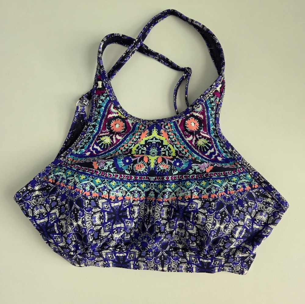 Athleta Baja Blue Swim Top 32 B/C